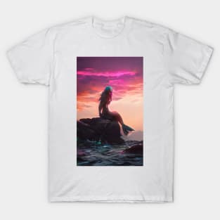 Mermaid beauty at sunset T-Shirt